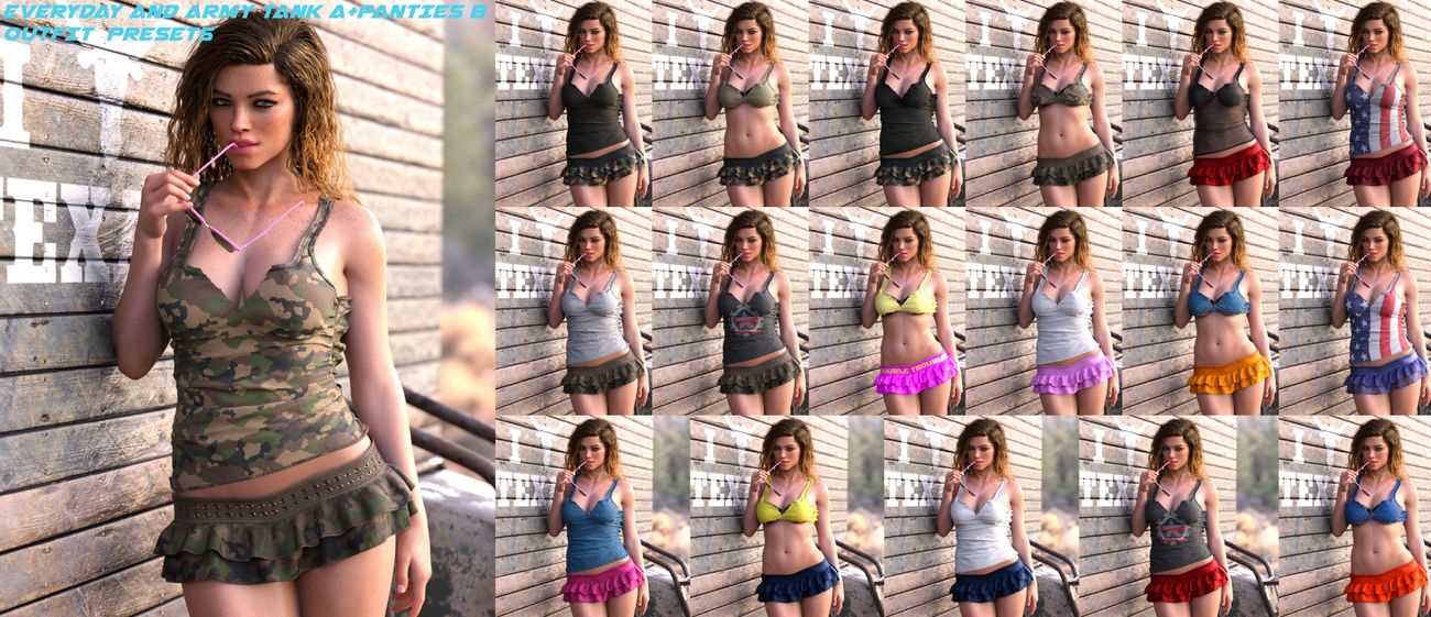  dForce Car Girl Outfits Textures 